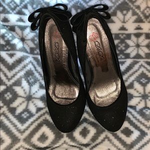Sparkly black heels